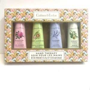 Crabtree & Evelyn Rosewater Almond Oil Lavender Avocado Hand Therapy Gift Set